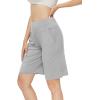 imageWiWi Viscose from Bamboo Soft Sleep Shorts for Women Short Pants Pajama Bottoms Lounge Plus SizeLight Grey