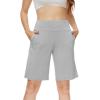 imageWiWi Viscose from Bamboo Soft Sleep Shorts for Women Short Pants Pajama Bottoms Lounge Plus SizeLight Grey