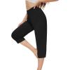 imageWiWi Viscose from Bamboo Womens Capri Pajama Pants Lounge Casual Bottoms Cute Capris SXXLBlack