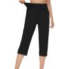 imageWiWi Viscose from Bamboo Womens Capri Pajama Pants Lounge Casual Bottoms Cute Capris SXXLBlack
