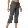 imageWiWi Viscose from Bamboo Womens Capri Pajama Pants Lounge Casual Bottoms Cute Capris SXXLCharcoal Heather