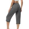 imageWiWi Viscose from Bamboo Womens Capri Pajama Pants Lounge Casual Bottoms Cute Capris SXXLCharcoal Heather