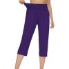 imageWiWi Viscose from Bamboo Womens Capri Pajama Pants Lounge Casual Bottoms Cute Capris SXXLDark Purple
