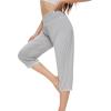 imageWiWi Viscose from Bamboo Womens Capri Pajama Pants Lounge Casual Bottoms Cute Capris SXXLGrey