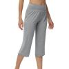 imageWiWi Viscose from Bamboo Womens Capri Pajama Pants Lounge Casual Bottoms Cute Capris SXXLHeather Grey