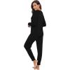 imageWiWi Viscose from Bamboo Womens Pajama Set Soft Long Raglan Sleeve Set Round Neck Pajamas SXXLBlack