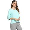 imageWiWi Womens 34 Sleeve Pajamas Set Soft Bamboo Viscose Top with Pants Sleepwear Plus Size Lightweight Pjs S4XAaquaheather Grey