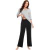 imageWiWi Womens 34 Sleeve Pajamas Set Soft Bamboo Viscose Top with Pants Sleepwear Plus Size Lightweight Pjs S4XAlight Heather Greyblack