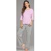 imageWiWi Womens 34 Sleeve Pajamas Set Soft Bamboo Viscose Top with Pants Sleepwear Plus Size Lightweight Pjs S4XApurpleheather Grey