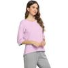 imageWiWi Womens 34 Sleeve Pajamas Set Soft Bamboo Viscose Top with Pants Sleepwear Plus Size Lightweight Pjs S4XApurpleheather Grey