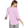 imageWiWi Womens 34 Sleeve Pajamas Set Soft Bamboo Viscose Top with Pants Sleepwear Plus Size Lightweight Pjs S4XApurpleheather Grey