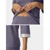 imageWiWi Womens 34 Sleeve Pajamas Set Soft Bamboo Viscose Top with Pants Sleepwear Plus Size Lightweight Pjs S4XBpurplish Grey