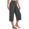 imageWiWi Womens Capri Pajama Pants Viscose from Bamboo Lounge Casual Bottoms Capris with Drawstring SXXLCharcoal Heather