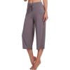 imageWiWi Womens Capri Pajama Pants Viscose from Bamboo Lounge Casual Bottoms Capris with Drawstring SXXLMisty Grey