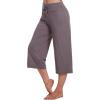imageWiWi Womens Capri Pajama Pants Viscose from Bamboo Lounge Casual Bottoms Capris with Drawstring SXXLMisty Grey