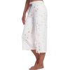 imageWiWi Womens Capri Pajama Pants Viscose from Bamboo Lounge Casual Bottoms Capris with Drawstring SXXLWhite Stars