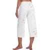 imageWiWi Womens Capri Pajama Pants Viscose from Bamboo Lounge Casual Bottoms Capris with Drawstring SXXLWhite Stars