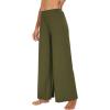 imageWiWi Womens Casual Wide Leg Palazzo Pants Comfy Lounge Pajama Bottoms Viscose from Bamboo Yoga Sweatpants SXXLAarmy Green
