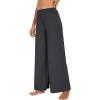 imageWiWi Womens Casual Wide Leg Palazzo Pants Comfy Lounge Pajama Bottoms Viscose from Bamboo Yoga Sweatpants SXXLAcharcoal
