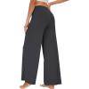imageWiWi Womens Casual Wide Leg Palazzo Pants Comfy Lounge Pajama Bottoms Viscose from Bamboo Yoga Sweatpants SXXLAcharcoal