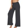 imageWiWi Womens Casual Wide Leg Palazzo Pants Comfy Lounge Pajama Bottoms Viscose from Bamboo Yoga Sweatpants SXXLAcharcoal