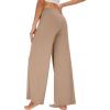 imageWiWi Womens Casual Wide Leg Palazzo Pants Comfy Lounge Pajama Bottoms Viscose from Bamboo Yoga Sweatpants SXXLAkhaki