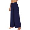 imageWiWi Womens Casual Wide Leg Palazzo Pants Comfy Lounge Pajama Bottoms Viscose from Bamboo Yoga Sweatpants SXXLAnavy