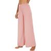 imageWiWi Womens Casual Wide Leg Palazzo Pants Comfy Lounge Pajama Bottoms Viscose from Bamboo Yoga Sweatpants SXXLApeach Pink
