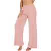 imageWiWi Womens Casual Wide Leg Palazzo Pants Comfy Lounge Pajama Bottoms Viscose from Bamboo Yoga Sweatpants SXXLApeach Pink