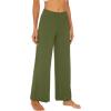 imageWiWi Womens Casual Wide Leg Palazzo Pants Comfy Lounge Pajama Bottoms Viscose from Bamboo Yoga Sweatpants SXXLBarmy Green