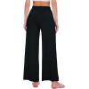 imageWiWi Womens Casual Wide Leg Palazzo Pants Comfy Lounge Pajama Bottoms Viscose from Bamboo Yoga Sweatpants SXXLCblack
