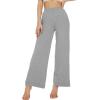 imageWiWi Womens Casual Wide Leg Palazzo Pants Comfy Lounge Pajama Bottoms Viscose from Bamboo Yoga Sweatpants SXXLCheather Grey