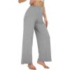 imageWiWi Womens Casual Wide Leg Palazzo Pants Comfy Lounge Pajama Bottoms Viscose from Bamboo Yoga Sweatpants SXXLCheather Grey