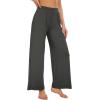 imageWiWi Womens Casual Wide Leg Palazzo Pants Comfy Lounge Pajama Bottoms Viscose from Bamboo Yoga Sweatpants SXXLCiron Grey