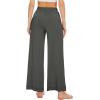 imageWiWi Womens Casual Wide Leg Palazzo Pants Comfy Lounge Pajama Bottoms Viscose from Bamboo Yoga Sweatpants SXXLCiron Grey