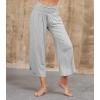 imageWiWi Womens Lounge Pants Wide Leg Yoga Bottoms Soft High Waist Sweatpants with Pockets Viscose from Bamboo SXXLLight Heather Grey