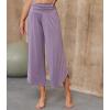 imageWiWi Womens Lounge Pants Wide Leg Yoga Bottoms Soft High Waist Sweatpants with Pockets Viscose from Bamboo SXXLViolet