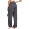 imageWiWi Womens Pajama Pants Loose Sleep Bottoms for Women High Waisted Casual Rayon Lounge Palazzo Bottom SXXLDark Grey