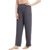 imageWiWi Womens Pajama Pants Loose Sleep Bottoms for Women High Waisted Casual Rayon Lounge Palazzo Bottom SXXLDark Grey