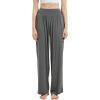 imageWiWi Womens Pajama Pants Loose Sleep Bottoms for Women High Waisted Casual Rayon Lounge Palazzo Bottom SXXLDark Heather Grey