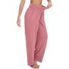 imageWiWi Womens Pajama Pants Loose Sleep Bottoms for Women High Waisted Casual Rayon Lounge Palazzo Bottom SXXLDusty Rose