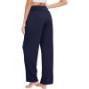 imageWiWi Womens Pajama Pants Loose Sleep Bottoms for Women High Waisted Casual Rayon Lounge Palazzo Bottom SXXLNavy