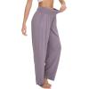 imageWiWi Womens Pajama Pants Loose Sleep Bottoms for Women High Waisted Casual Rayon Lounge Palazzo Bottom SXXLViolet