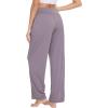 imageWiWi Womens Pajama Pants Loose Sleep Bottoms for Women High Waisted Casual Rayon Lounge Palazzo Bottom SXXLViolet