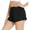 imageWiWi Womens Pajama Shorts Loose Comfy Pajamas Bottoms Lightweight Viscose from Bamboo Sleepwear SXXLAblack