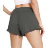 imageWiWi Womens Pajama Shorts Loose Comfy Pajamas Bottoms Lightweight Viscose from Bamboo Sleepwear SXXLAiron Grey