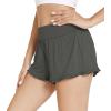 imageWiWi Womens Pajama Shorts Loose Comfy Pajamas Bottoms Lightweight Viscose from Bamboo Sleepwear SXXLAiron Grey