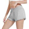 imageWiWi Womens Pajama Shorts Loose Comfy Pajamas Bottoms Lightweight Viscose from Bamboo Sleepwear SXXLAlight Heather Grey