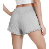 imageWiWi Womens Pajama Shorts Loose Comfy Pajamas Bottoms Lightweight Viscose from Bamboo Sleepwear SXXLAlight Heather Grey