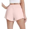 imageWiWi Womens Pajama Shorts Loose Comfy Pajamas Bottoms Lightweight Viscose from Bamboo Sleepwear SXXLApale Pink